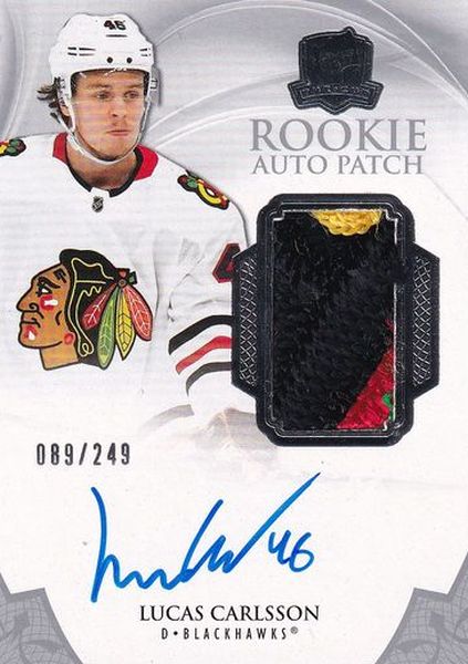 AUTO RC patch karta LUCAS CARLSSON 20-21 UD The CUP Rookie Auto Patch /249